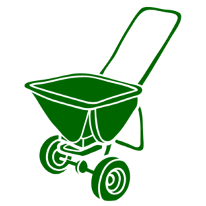 dark green solid seed spreader icon