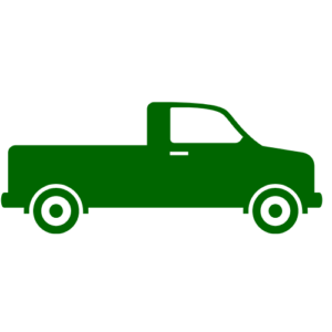 green pickup truck icon